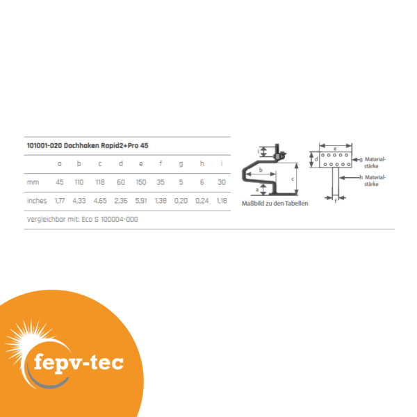 SCHLETTER Dachhaken Rapid2+Pro 45